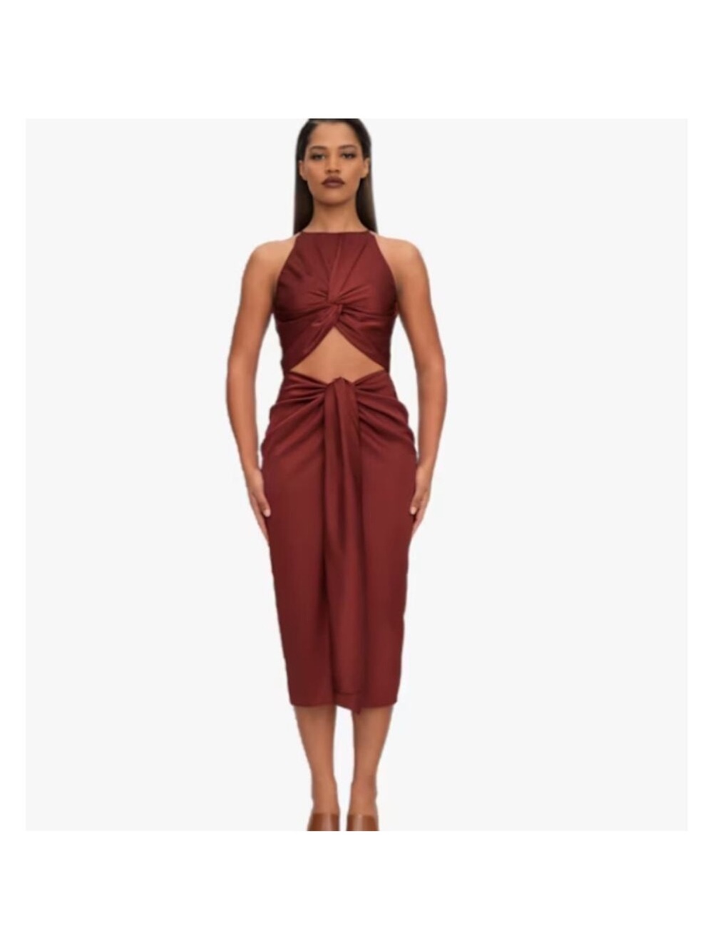Andrea Iyamah Reni Dress Chocolate